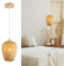 Schindora Lampenschirm Bambus Und Holz Boho,Handgewebt Doppelschicht Pendelleuchte Esstisch Vintage KüChe Lampe Dekor Eine-Licht HäNgelampe FüR Schlafzimmer Kronleuchter Wohnzimmer
