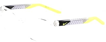 Nike 5058 900 Eyeglasses Youth Kids Boy's Clear/Volt Full Rim 48mm