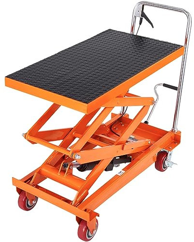Carrello elevatore idraulico, capacità 798,3 kg, ideale per la movimentazione e il trasporto dei materiali, altezza di sollevamento 59, tavolo sollevatore manuale a doppia forbice con cuscinetto