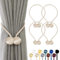 TopHomer Lot de 4 Embrasses Rideaux Magnétiques – 10 Couleurs, Corde Polyester Reinforcée – pour Salon, Chambre, Salle à Manger & Salle de Bain (Beige)