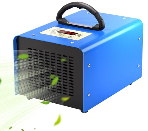 Ozongenerator, professionell luftrenare med smart kontrollknapp för 300 ㎡, ozonmaskin med timer, bärbar O3-ozonenhet för hem, gårdar och husdjur