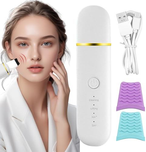 Appareil de beauté à ultrasons de nettoyage du visage, massage du visage multifonction léger pour usage quotidien à la maison, salon ou clinique avec effet lumineux, matin et soir
