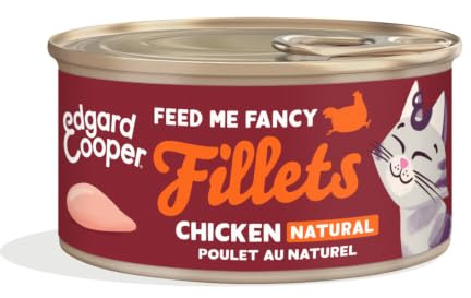 Edgard & Cooper våt kattmat, buljongfilter, kyckling 24 x 70 g, spannmålsfri kattmat, naturliga ingredienser, även för steriliserade katter, äkta kyckling, inget tillsatt socker