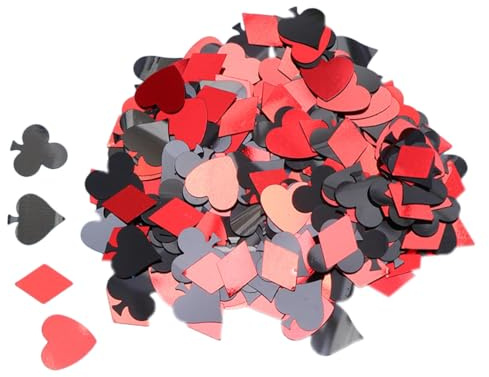 PERSELOSO Scarti di Poker Colorati 90g per Decorazioni Festa, Coriandoli per Tavolo di Plastica, Addobbi per Compleanni e Matrimoni, Decorazione Sparsa per Eventi e Bomboniere Stili multipli