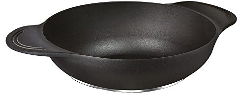 Bialetti Pfanne Diamante 32 cm, Edelstahl, Schwarz