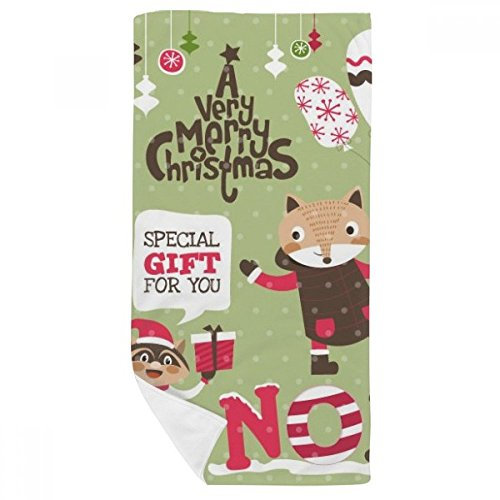 DIYthinker Weihnachten Tier Frohe Weihnachten Festival Badetuch weichen Waschlap Kulli Waschlap Kulli 35X70Cm 35 x 70cm Mehrfarbig