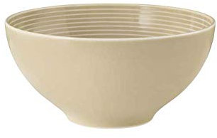 SELTMANN WEIDEN Schale - Schüssel - Durchmesser 15,7 cm - Höhe 7,6 cm - Beat - Form: Rund mit Rillenrelief - moderner Stil - Sandbeige - Color Glaze