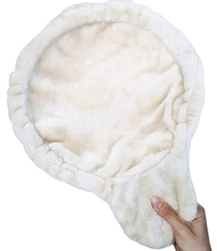 Linghe Hamac en Peluche Doux pour Chat - Adapté Au Cadre d'escalade Bricolage avec Installation d'arbre Suspendu Cuillère épaissi (Beige)