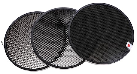 Hemobllo Grille Alvéolée pour Flash Standard en Alliage D'aluminium Noir Fixation Rapide et Ressort de Fixation pour Studio Photo
