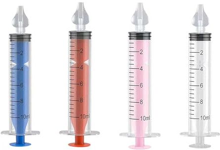 RTRTGS 4 Pezzi Irrigatore Nasale, 10 ml Aspiratore Nasale, Nasale Bambino Neonato, Sicuro e Delicato Nasale, Riutilizzabile Aspiratore Nasale, Per Neonati y Bambini
