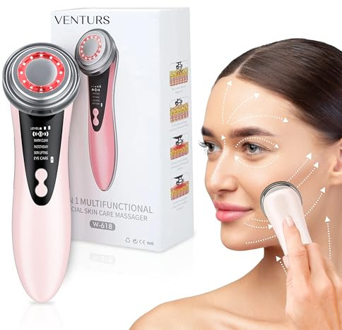 VENTURS Aparato Radiofrecuencia Facial 5 en 1 | Masajeador Facial | Masajeador Facial Antiarrugas | Masajeador Facial Electrico | Radiofrecuencia Facial y Corporal Profesional