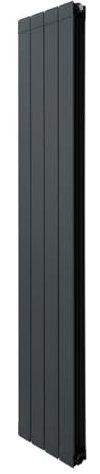 Radiatore di Design in Alluminio 1800mm x 315mm Verticale Doppio Pannello Piatto A Colonna Termosifone Moderno Leggero Grigio Antracite Spazzola Kit di Fissaggio Staffe Inclusi