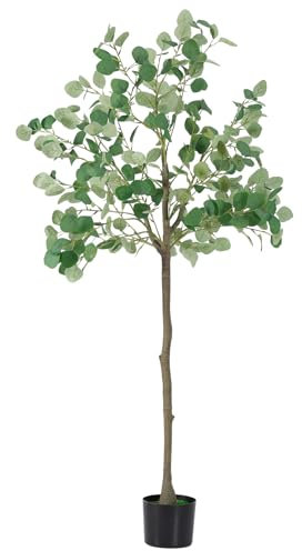 LIANTRAL Artificial Eucalyptus Fake Plants, Decorative Artificial Trees, Indoor & Outdoor Faux Eucalyptus Artificial Plants for Home Garden Office Decor, 150 cm