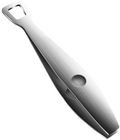 Fish Bone Tongs - Stainless Steel Flat Plates & Slanted Tweezers | Kitchen Hair Removal Tool | Tongs For Cooking Food Design Style | Pin Os