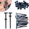 Nylon Universal Cable Tie Buckle, 120pcs Heavy-Duty Self-Locking UV-Resistant Wire Nylon Zip Tie Holders, Universal Push Mount Zip Tie Holders, Bumper Retainer Clips, Car Plastic Rivet Fasteners 10pcs
