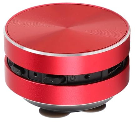 Fafeicy Haut-Parleur de Conduction BT Bone sans Fil sans Fil sans Fil avec Basse Stéréo à Aspiration pour Salle de Bain Extérieur Voiture FM Radio (Rouge)