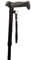 KINEPHARMA Bastones de Aluminio Pegable Mango Giratorio de 96 cm | Baston para Estaturas de 1.65 a 1.85 cm Bastón para Hombres y Mujeres Bastón Extensible para Todas Las Edades Negro/Gris
