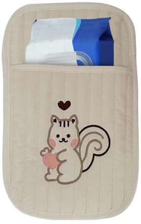 CGACCSD Organizer per lettino, organizer portatile in cotone per passeggino, borsa laterale sospesa per lettino e passeggino, pannolini, biberon e