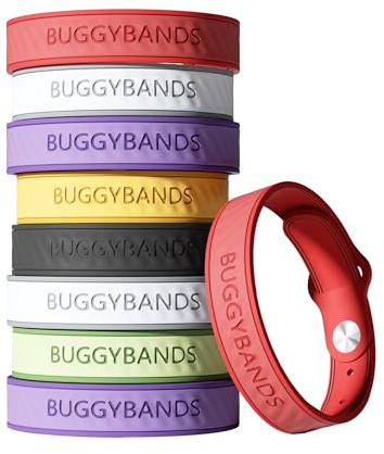 BuggyBands Mosquito Repellent Bracelets,24 Pack Silicone Mosquito Repellent Bands with DEET Free, Natural & Waterproof Bug Wristbands for Kids and Adults, Outdoor Traveling Protection