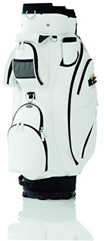 JuCad Bag Style I Golftasche I Außentasche I Schirmfach I Farbe weiß