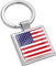 Biomar Labs® Schlüsselanhänger Metall Keyring mit Geschenkbox Autoschlüssel Metall-Schlüsselanhänger Schlüsselbund Edelstahl Vereinigte Staaten USA Amerika Flagge Fahne KK 290