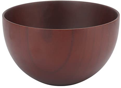 Bols en Bois, 12cm Bol à Soupe en Bois Naturel Japonais, Bol Décoratif, Bol en Bois Fait à Main pour Riz, Soupe, Nouilles, Salades, Céréales, Nachos, Frites