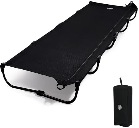 TIMBER RIDGE Feldbett Klappbar leicht 3kg Campingbett Faltbar Einfach zu Bauen Tragbare Campingliege Bequem bis 120kg Reisebett Erwachsene Klappbett für Camping Outdoor Camp Reisen Garten
