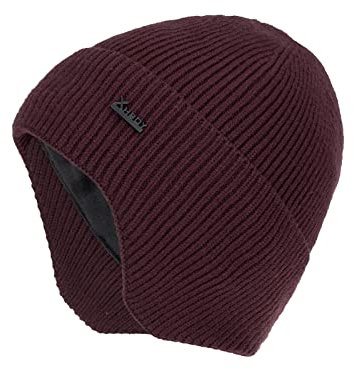 YCBMINGCAN Männer Strickmütze Frauen Earflap Wintermützen Herren Wollmütze Warme Mütze Slouchy Mit Ohrenwärmer Winter Kappe (2-Wine, One Size)