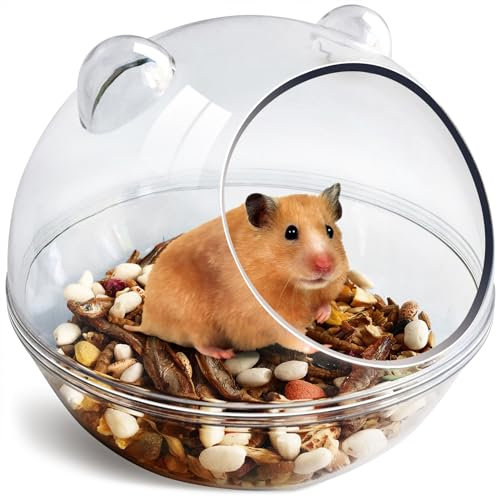 Hamster Badezimmer, Hamster Badewanne, Sandbadbehälter, Hamstertoilette und Sandkasten, Staubbadewanne, Kleintierspielzeug,Sandbadebox für Hamsterkäfig-Zubehör,SandBad Spielzeug(L 14*14*11cm)