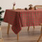 GAMUSI Tischdecke, rechteckig, Weihnachten, Stoff, Karo, Rot, Gold, Esstisch, Weihnachtsdekoration, 140 x 240 cm, Rot