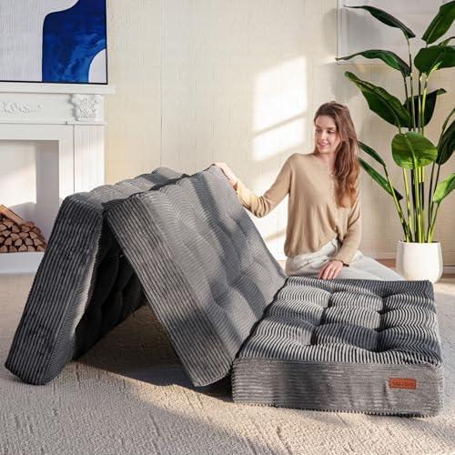 MAXYOYO Materasso Pieghevole a 2 Posti, Spessore 15 cm, per Divano Letto Futon Convertibile, Materasso per Ospiti, Letto Aggiuntivo,150x195