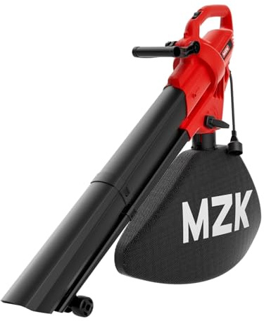 MZK 3 in 1 Electric Leaf Blower Corded, Leaf Vacuum and Leaf Mulcher, 470 CFM, 180 MPH Airflow, Corded Blowers with 50L Leaf Collection Bag