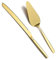 Berglander Juego de cuchillo y servidor para pastel de bodas de oro, servidores de repostería para pastel perfecto para bodas, cumpleaños, fiestas y eventos
