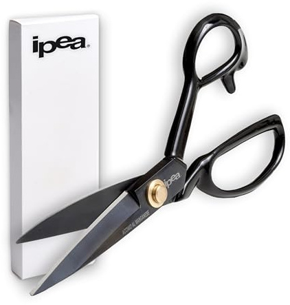 IPEA Forbici da Sarta professionali con Lame in Acciaio al Manganese e Impugnatura Super Comfort per un Uso Prolungato – 21 cm (8 pollici) – Forbice da Sarto per Taglio Tessuti, Vestiti, Sartoria