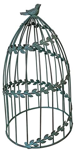 NOIRDA Gartenspalier Retro, Rostfreies Metall Rankhilfe Rankgitter, Dekoratives Rankgestell Für Garten, Indoor Outdoor Zierdekoration, Rankobelisk, Schwarz, Weiß (Color : Green)