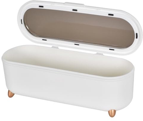 DEARBAG Caja de Cubiertos con Tapa, Porta Utensilios de Cocina Plastico, Porta Cubiertos para Mesa, Cajas Organizadoras Cocina Blanco para Palillos, Cuchara, Cuchillo, Tenedor