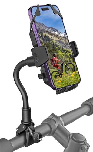 woleyi Bike Phone Mount Gooseneck, Flexible Bicycle Mobile Phone Holder