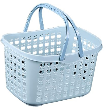 Panier en plastique avec poignée, panier à main en plastique de grande capacité, support stable, panier de pique-nique, panier de bière, panier à bière pour les fêtes en plein air et le camping