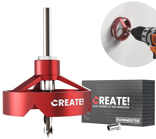CREATE! Bohrlehre | Bohrhilfe | Bohrschablone mit gehärteten Hülsen für Bohrer mit einem Druchmesser von Ø 4, 5, 6, 8, 10 und 12 mm