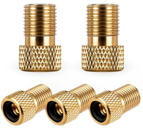 5 Stück Fahrradventil Adapter, Autoventil Adapter Luftpumpe Adapter Alle Ventiladapter Mit Dichtring Fahrrad, Französisches Ventil Adapter Für Fahrradpumpe Standpumpe Luft- Ballpumpe