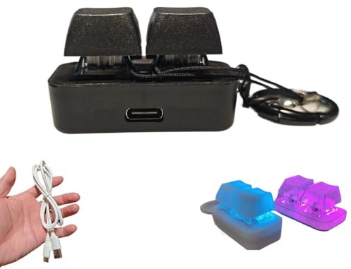 Mini-tangentbord, Sidvändare, 2025 Ny Uppgradering, Trådlöst Bluetooth-speltangentbord med Snabbtangenter, Gör-det-själv-anpassat Mekaniskt Usb-tangentbord, 2-tangents Genvägstangentbord(Black)