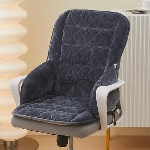 Siege Chauffant Coussin pour Bureau, Tapis Chauffant avec 4 Réglages de Minuterie et 9 Réglages de Température, Heating Pad pour le Dos la Taille et les Hanches(Black)