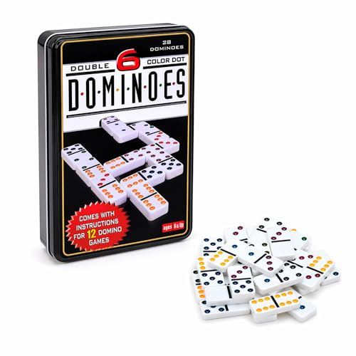 MAGIC SELECT Jeu de Dominos avec Points de Couleur | Jeu de Société, Pour Enfants et Adultes, Jeu Familial Classique, Idéal pour Voyages et Réunions