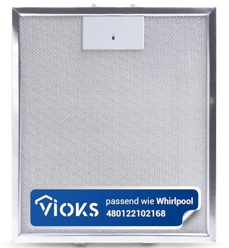 VIOKS Fettfilter Dunstabzugshaube 305x267mm Ersatz für Electrolux 4055250429, Elica Dunstabzugshaube Filter GRI0009219A KIT0010805, Whirlpool 480122102168 C00314158 ARI314158
