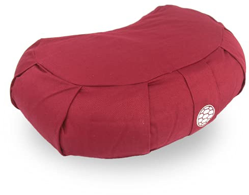 TORTUGA - Cojín Meditación Yoga Zafu - Altura 15cm - Relleno Trigo Sarraceno Sostenible - Color Azul - Modelo CASPIO - Cojin Suelo Redondo - Funda algodón fácil lavado - Mejora Postura y Mindfulness