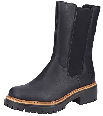 Rieker Femme 72683 Bottine Chelsea, Noir, 43 EU