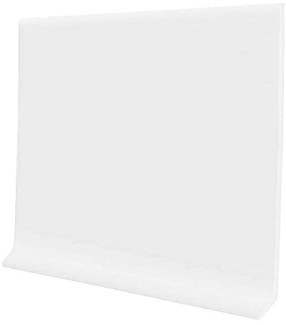 PRO FLEX White Vinyl Wall Base 2-1/2 inch X 20 ft - Wall Base Trim with Super Strong Peel and Stick Adhesive Back - Flexible Self Stick Vinyl Wall Base - Easy Install Vinyl Floor Base with Toe