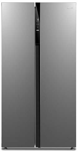 Midea MERS530FGE02 Frigorifero con Congelatori 548L, Side by Side, Total Nofrost, Compressore Inverter 324 KWH/annum, 35dB, Illuminazione LED, Inox
