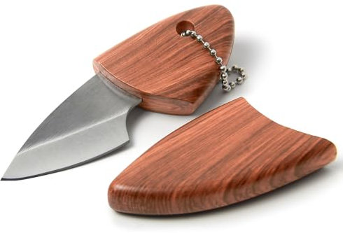 BEEK Coltello Piccolo, Mini Coltello da Esterno, Coltello da Collo, Coltello Tascabile, Coltello EDC, Coltello Portachiavi, Coltello a Lama Fissa, Coltello con Guaina Piccola, Regalo per gli Uomini