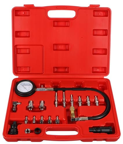 SIXTOL Lot de 20 testeurs de compression pour moteur diesel - 0-1000 PSI